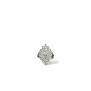 WHITE GOLD LADY'S DIAMON COCKTAIL RING
