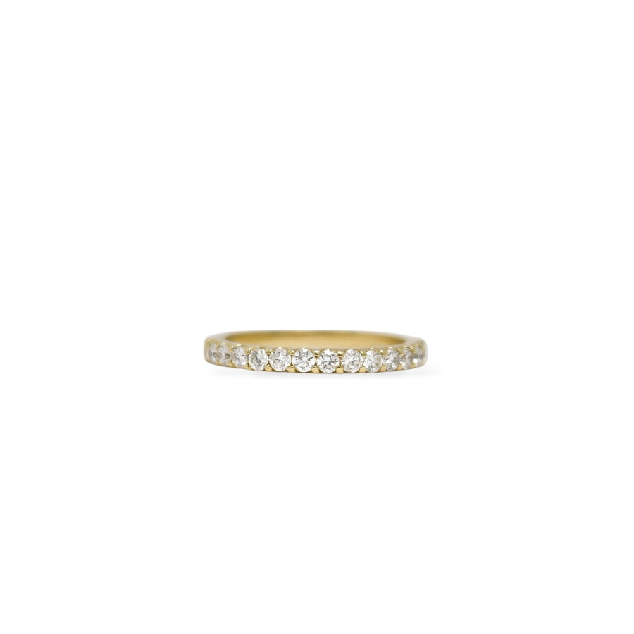 YELLOW GOLD WEDDING RING WITH NATURAL DIAMONDS