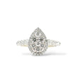 Load image into Gallery viewer, WHITE GOLD PEAR SHAPE CLUSTER DIAMOND RING
