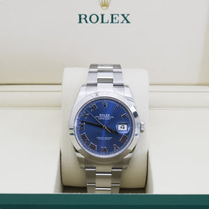 ROLEX DATEJUST 41 BLUE DIAL ROMAN NUMERALS
