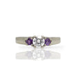 Load image into Gallery viewer, WHITE GOLD LADY'S RING PAST PRESENT FUTURE WITH NATURAL DIAMOND
