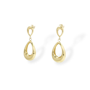 YELLOW GOLD TEAR DROP EARRINGS