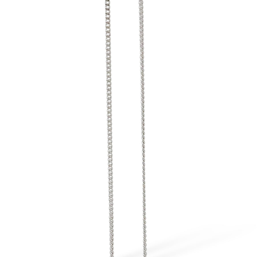 WHITE GOLD NATURAL DIAMOND PENDANT WITH NECKLACE