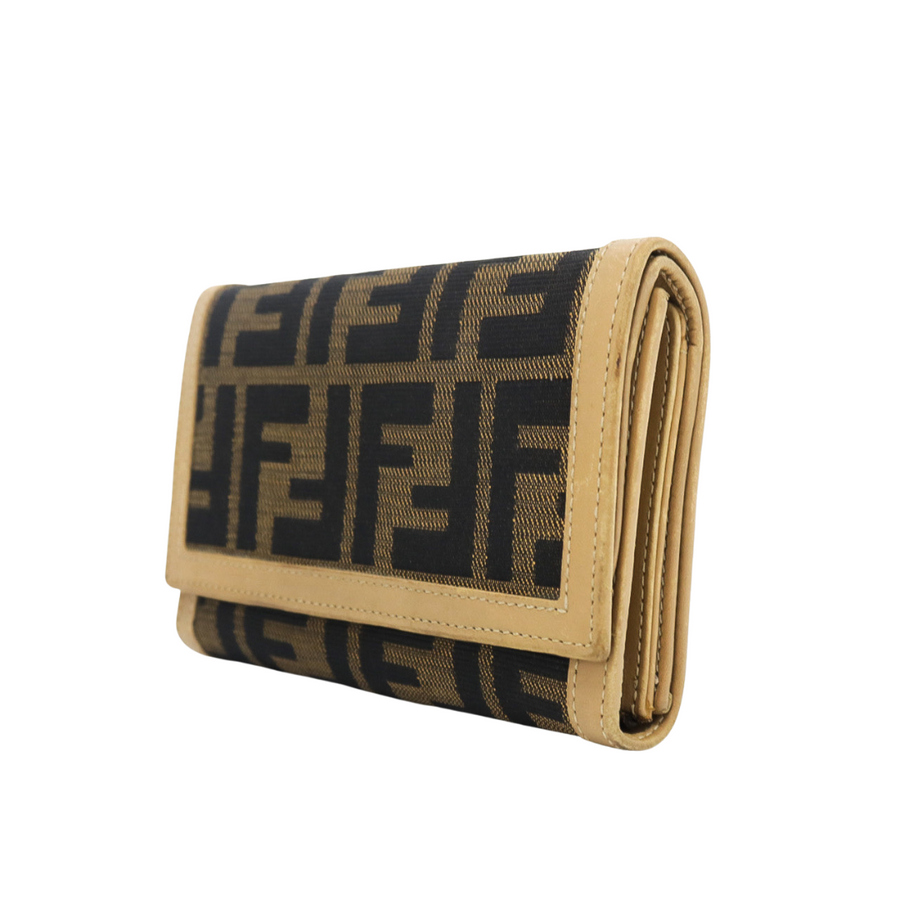 PREOWNED FENDI ZUCCA WALLET