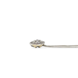 WHITE GOLD NATURAL DIAMONDS PENDANT WITH CHAIN