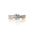 Load image into Gallery viewer, YELLOW GOLD LADY'S RING WITH CUBIC ZIRCONIA STONES
