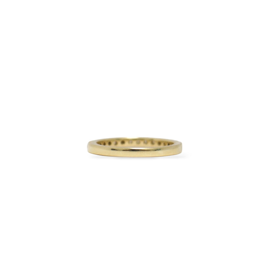 YELLOW GOLD WEDDING RING WITH NATURAL DIAMONDS
