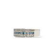 Load image into Gallery viewer, WHITE GOLD BLUE &amp; WHITE DIAMOND WEDDING BAND
