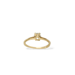 YELLOW GOLD NATURAL DIAMOND SOLITAIRE RING