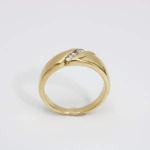 YELLOW GOLD MEN'S DIAMOND BAND