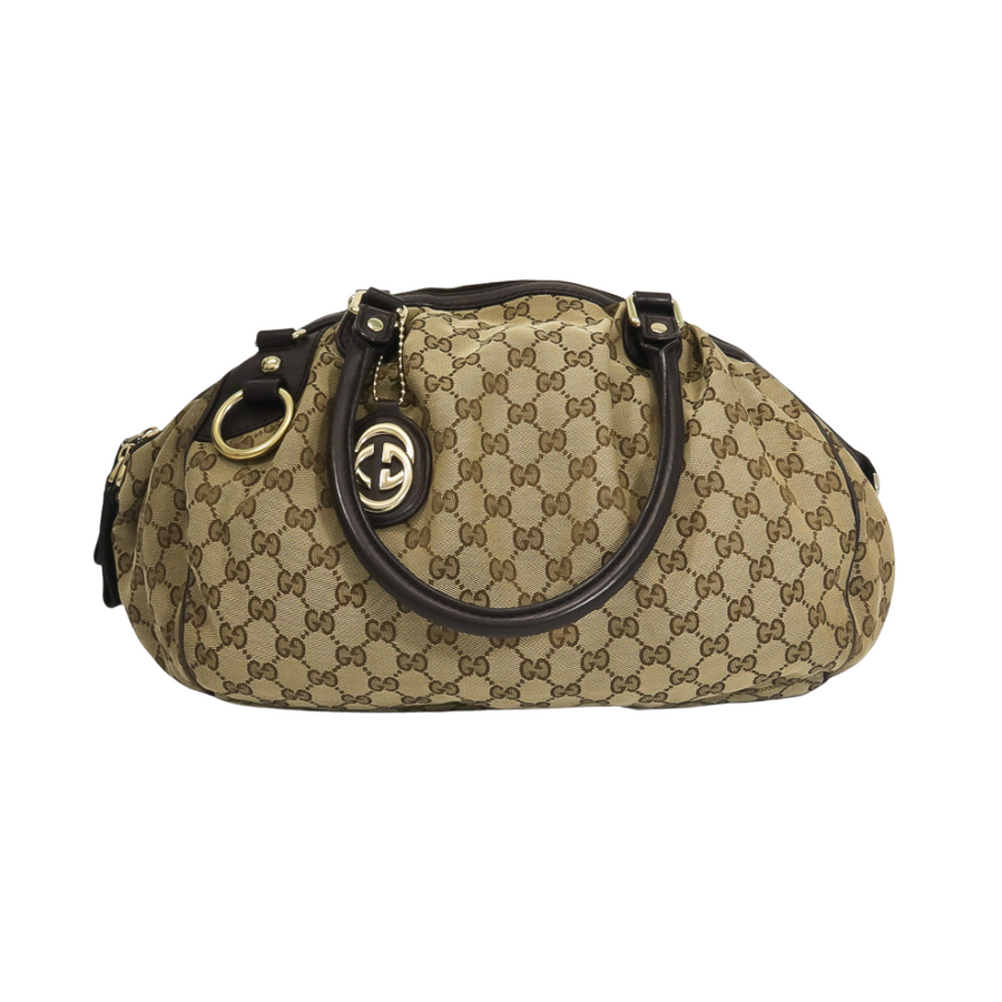 PREOWNED GUCCI SUKEY BOSTON GG BAG