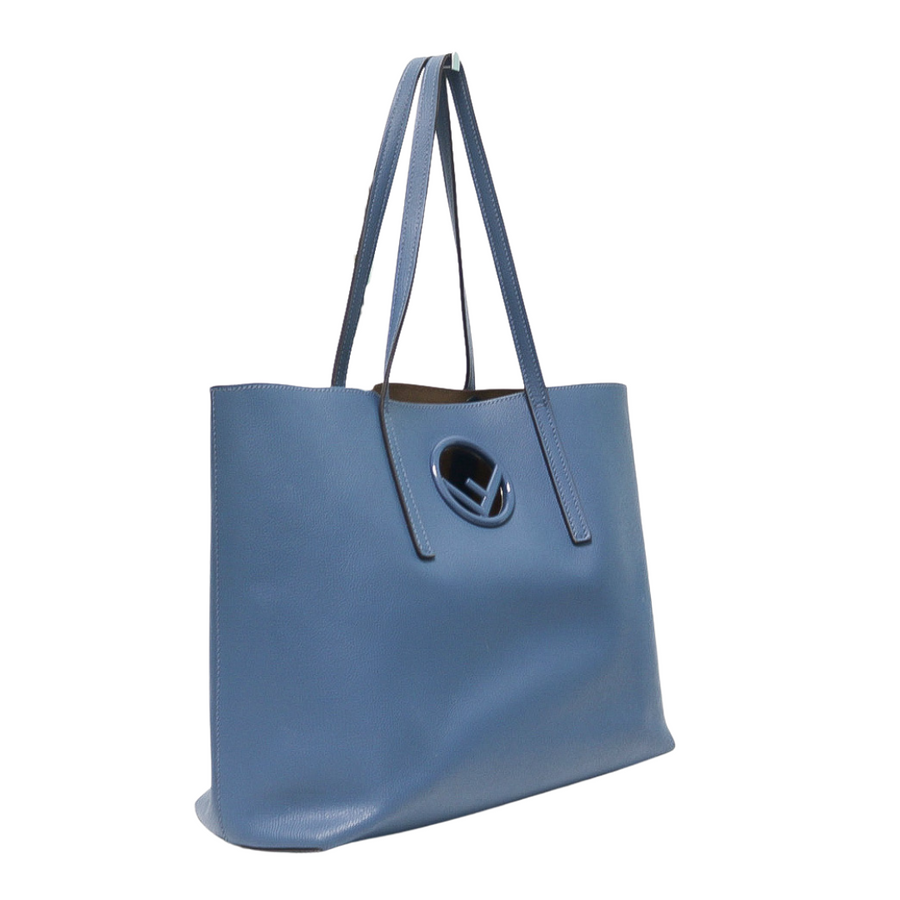 PREOWNED FENDI VITELLO VIENNA ENAMEL F SHOPPING TOTE