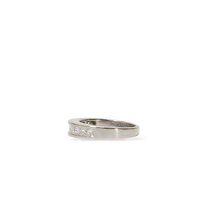 WHITE GOLD PRINCESS CUT NATURAL DIAMOND ANNIVERSARY RING