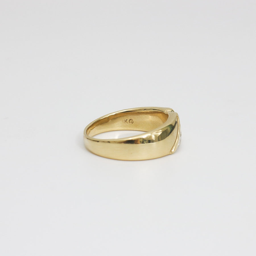 YELLOW GOLD MEN'S DIAMOND BAND