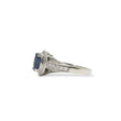 Load image into Gallery viewer, WHITE GOLD LADY'S RING WITH OVAL SAPPHIRE AND DIAMONDS "LE VIAN"
