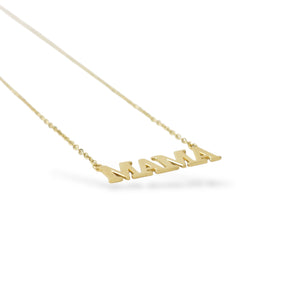 YELLOW GOLD MAMA NECKLACE