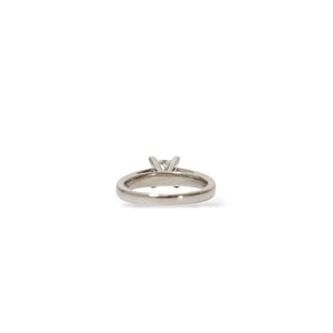 WHITE GOLD AND PLATINUM PRINCESS CUT NATURAL DIAMOND SOLITAIRE RING