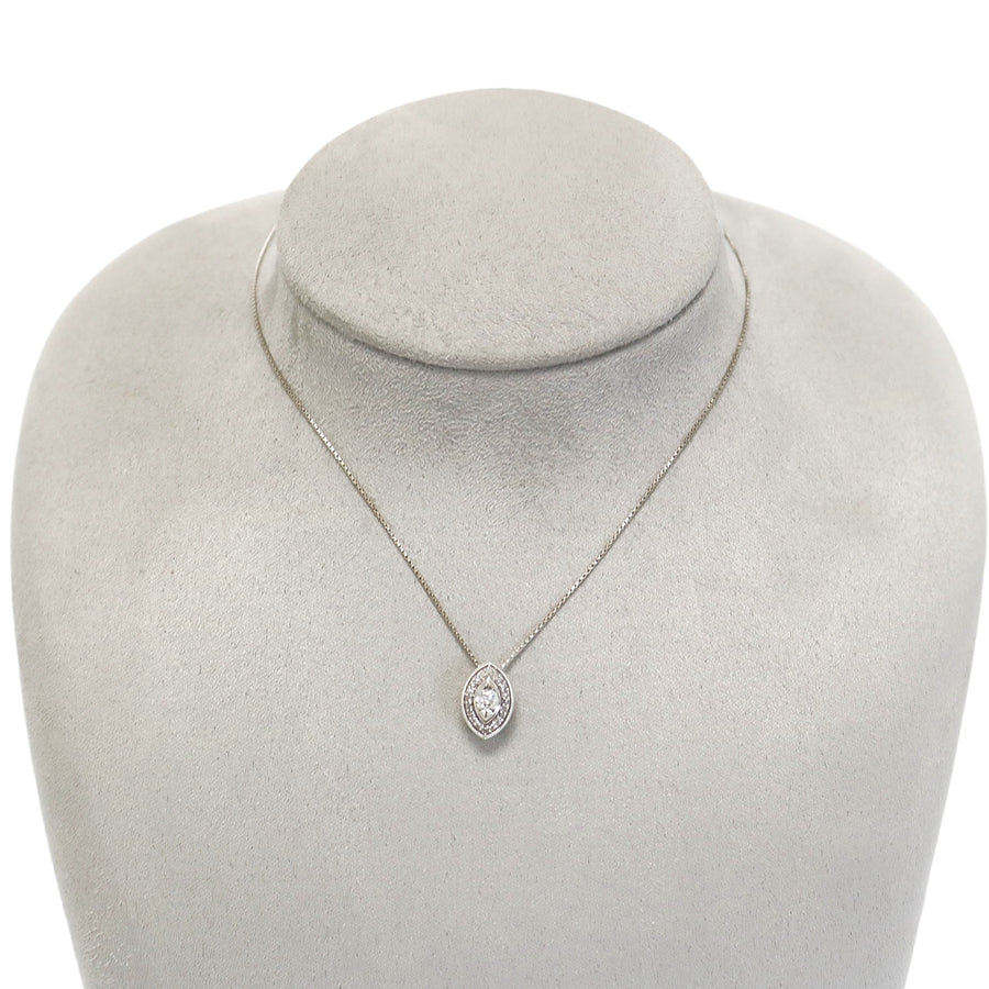 WHITE GOLD NATURAL DIAMONDS PENDANT WITH CHAIN