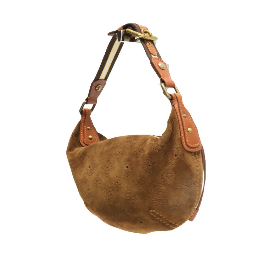 PREOWNED LOUIS VUITTON SUEDE PM CACAO MONOGRAM