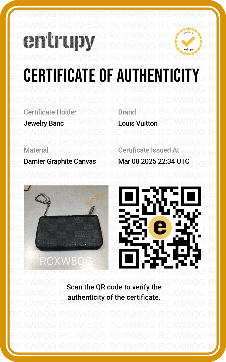 PREOWNED LOUIS VUITTON KEY POUCH