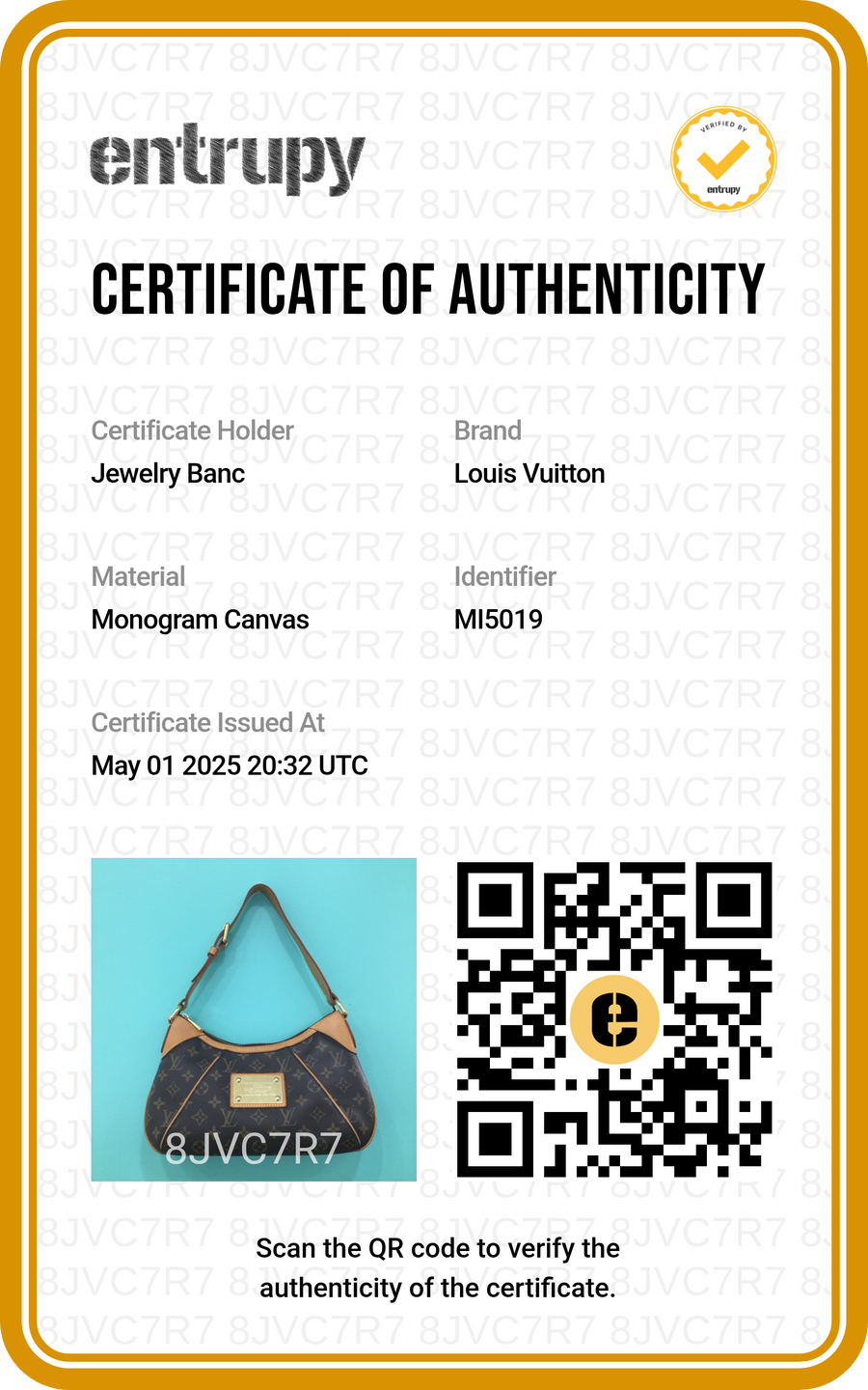 PREOWNED LOUIS VUITTON THAMES PM MONOGRAM