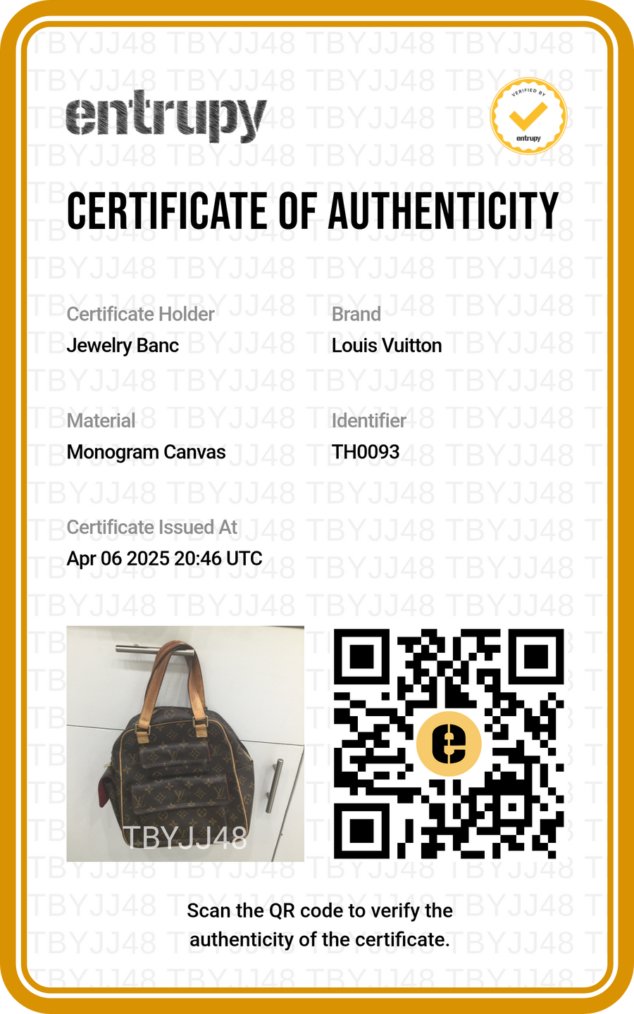 PREOWNED LOUIS VUITTON EXCENTRI CITE MONOGRAM
