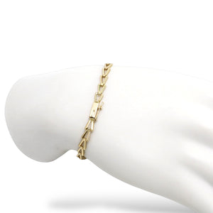 YELLOW GOLD NATURAL GEMSTONES BRACELET