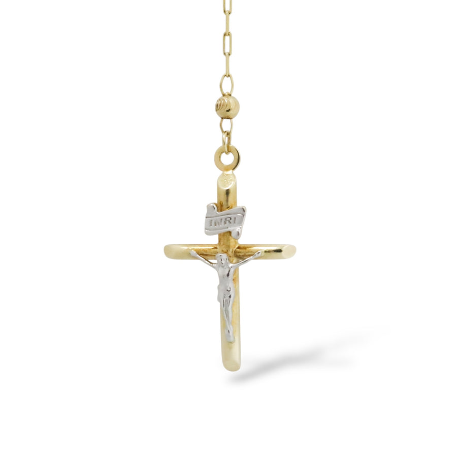 THREE TONE ROSARY NECKLACE