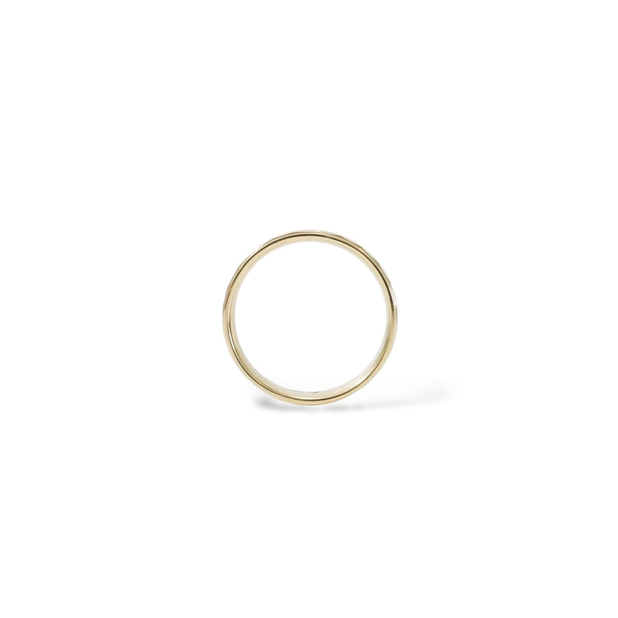 YELLOW GOLD DIAGONAL CUT WEDDING BAND