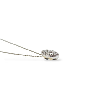 WHITE GOLD NATURAL DIAMONDS PENDANT WITH CHAIN