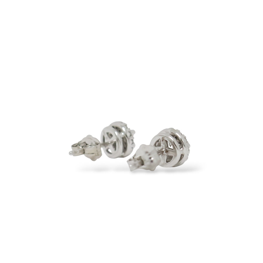WHITE GOLD NATURAL DIAMOND STUD EARRINGS