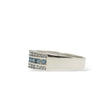 Load image into Gallery viewer, WHITE GOLD BLUE &amp; WHITE DIAMOND WEDDING BAND
