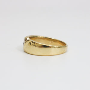 YELLOW GOLD MEN'S DIAMOND BAND