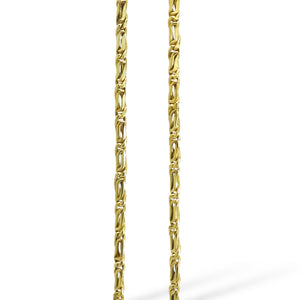 YELLOW GOLD WHEAT LINK NECKLACE