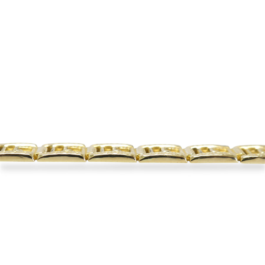 YELLOW GOLD GREEK LINK BRACELET
