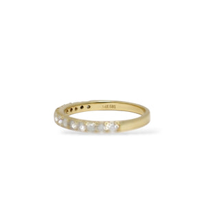 YELLOW GOLD WEDDING RING WITH NATURAL DIAMONDS