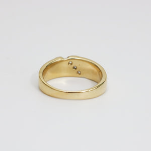 YELLOW GOLD MEN'S DIAMOND BAND