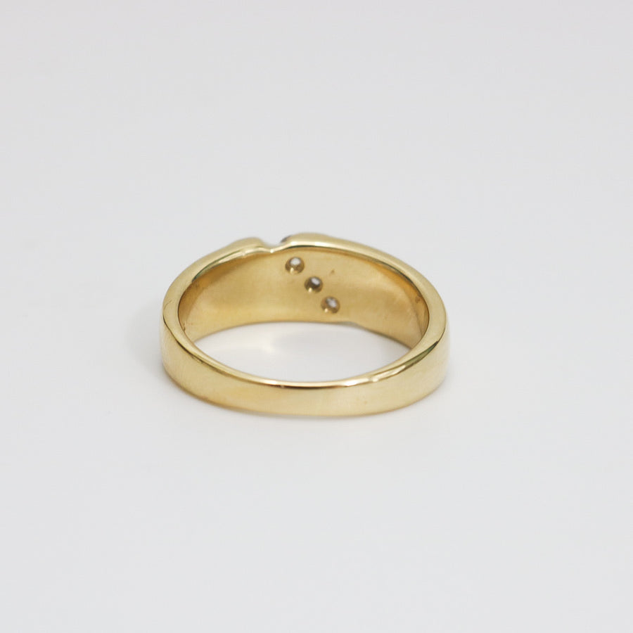 YELLOW GOLD MEN'S DIAMOND BAND