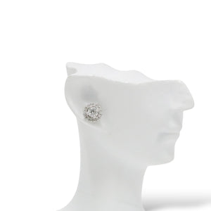 WHITE GOLD NATURAL DIAMOND STUD EARRINGS