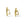 Load image into Gallery viewer, YELLOW GOLD SQUARE EARRINGS POLISHED AND SANDBLASTED
