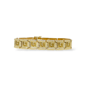 YELLOW GOLD GREEK LINK BRACELET