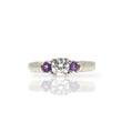 Load image into Gallery viewer, WHITE GOLD LADY'S RING PAST PRESENT FUTURE WITH NATURAL DIAMOND
