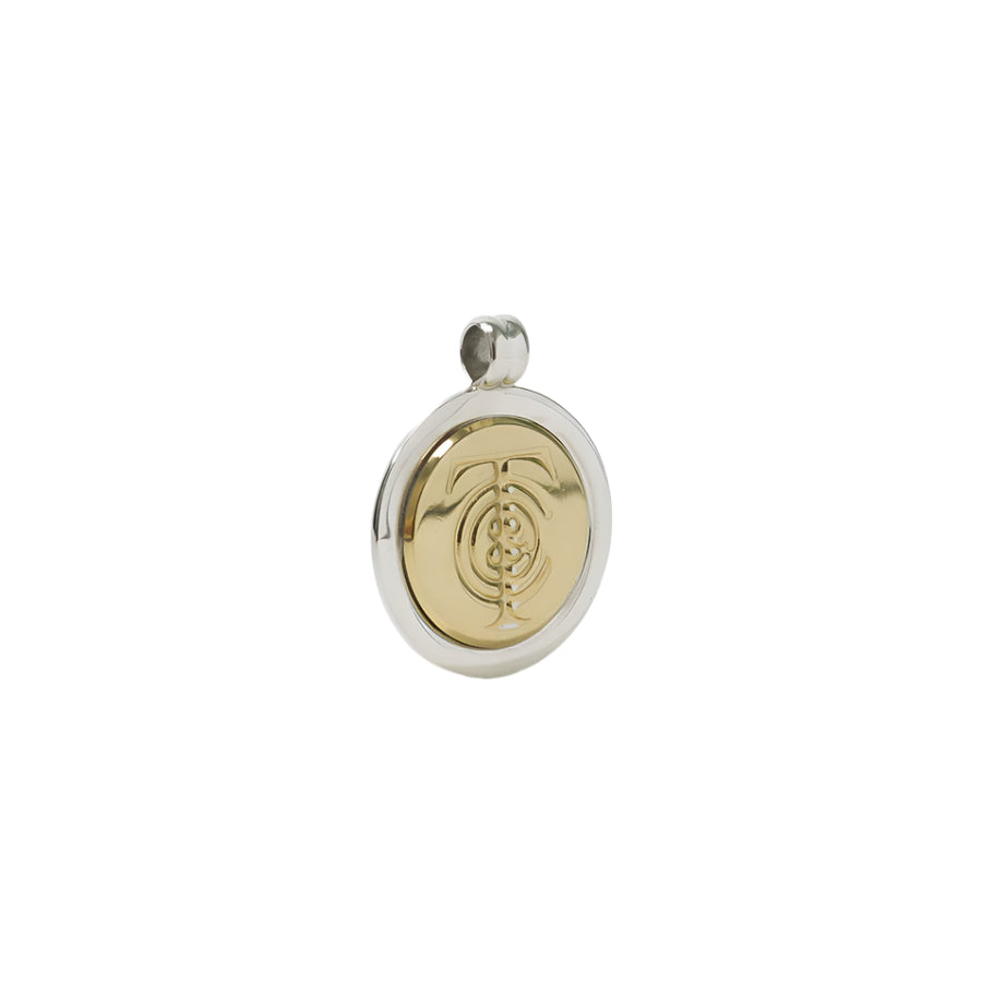 TIFFANY & CO.  COIN PENDANT SILVER & YELLOW GOLD COMBINED