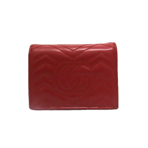 GUCCI GG MARMONT CARD CASE WALLET RED