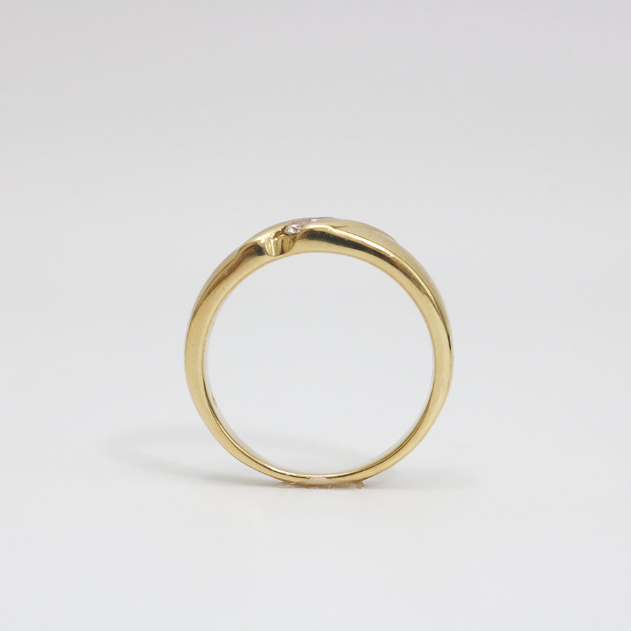 YELLOW GOLD MEN'S DIAMOND BAND