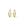 Load image into Gallery viewer, YELLOW GOLD POLISHED HOOP EARRINGS  DROP STYLE
