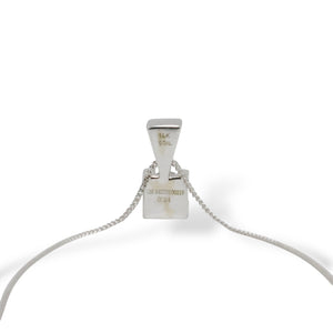 WHITE GOLD NATURAL DIAMOND PENDANT WITH NECKLACE