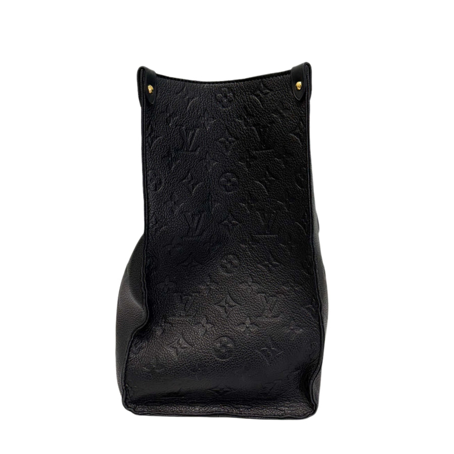LOUIS VUITTON ONTHEGO GM MONOGRAM EMPREINTE LEATHER BLACK