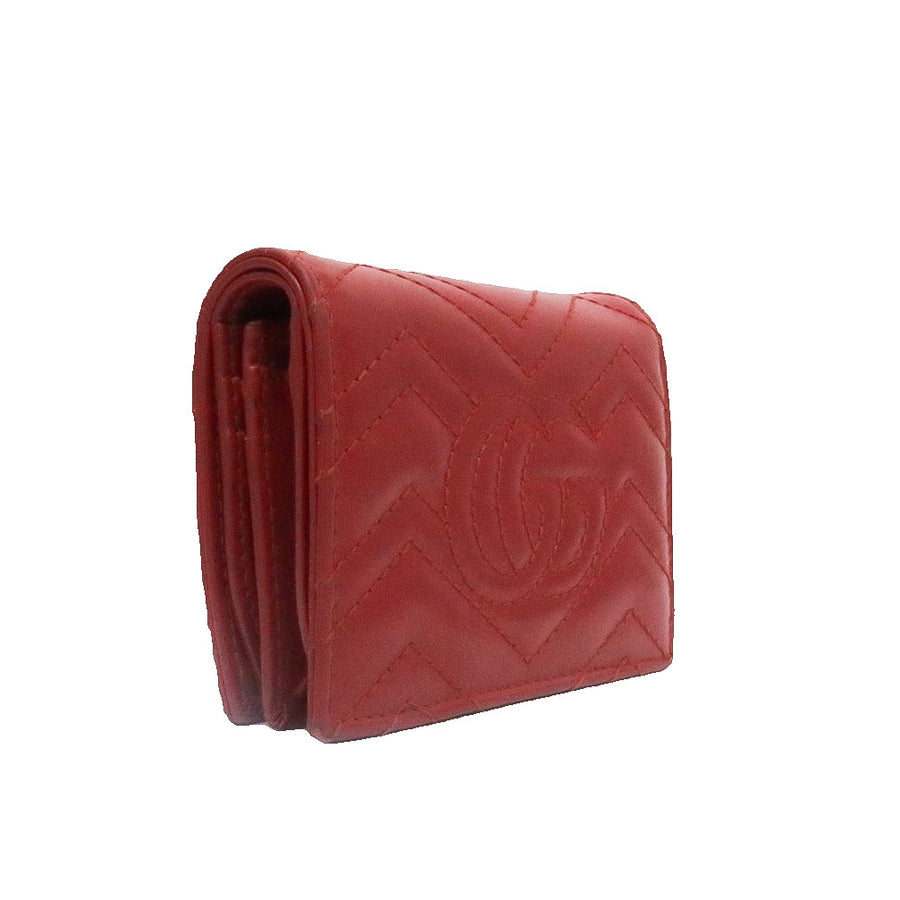 GUCCI GG MARMONT CARD CASE WALLET RED