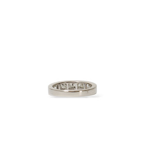 WHITE GOLD PRINCESS CUT NATURAL DIAMOND ANNIVERSARY RING